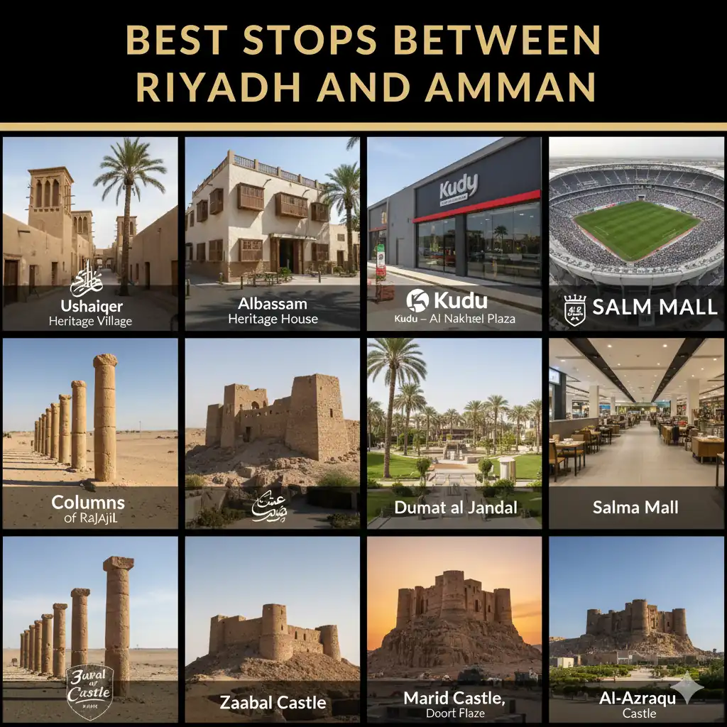 Best Stops Between Riyadh and Amman