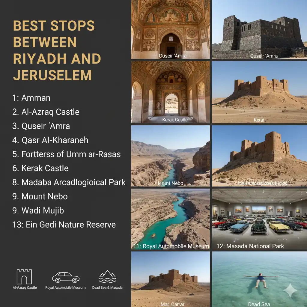 Best Stops Between Riyadh and Jerusalem