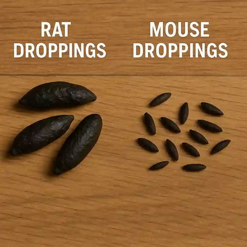 rat vs. mouse droppings